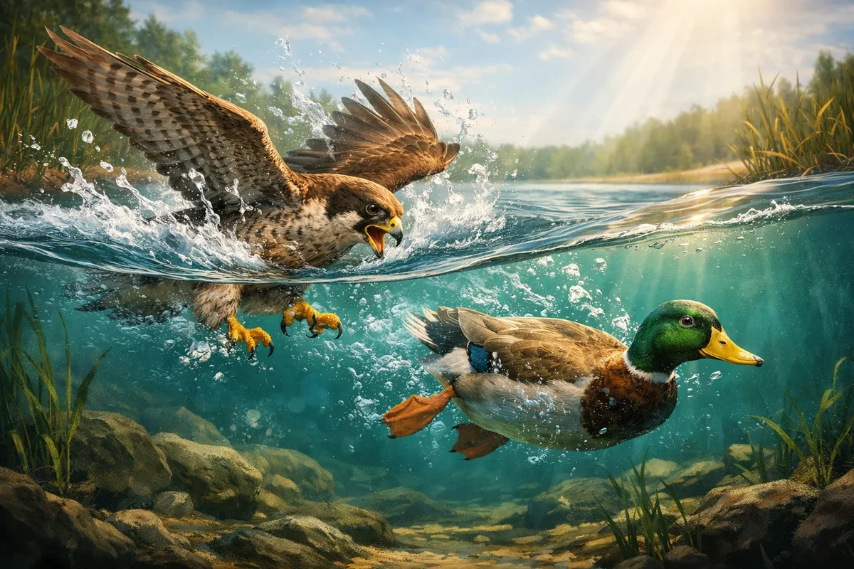 O falcão e o pato