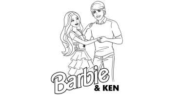 jogos da barbie e do ken para colorir