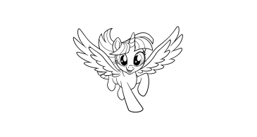 Pony poderoso para colorir - Imprimir Desenhos