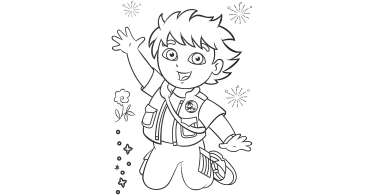 Desenhos para colorir de desenho da dora com seu amigo botas para