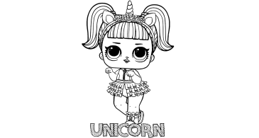 Desenho de Boneca L.O.L. Unicorn para colorir