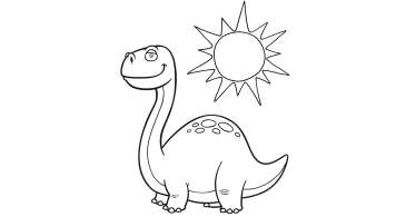 Desenho infantil para colorir - Dinossauro para colorir e imprimir