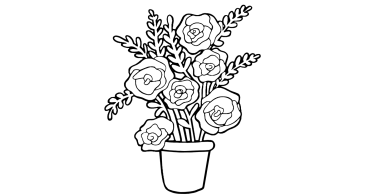 Desenho Para Colorir Flores - Calêndula, Margaridas, Rosas e mais