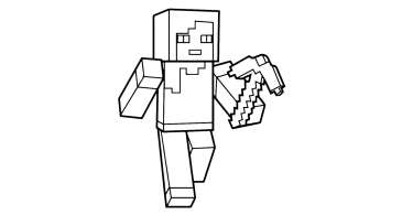 Desenho de Skin cartoon Minecraft para colorir - Tudodesenhos