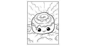 Desenhos de cactos fofos kawaii para colorir